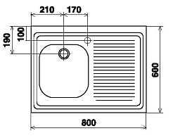 Eurodomo Мойка кухонная BLN 711 накладная правая ECO – фотография-2